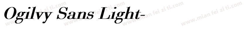 Ogilvy Sans Light字体转换